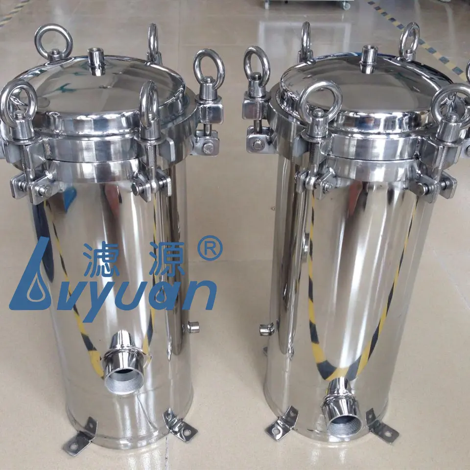 ss304 ss316 water filter stainless steel cartridge filter housing for industrial water filtration