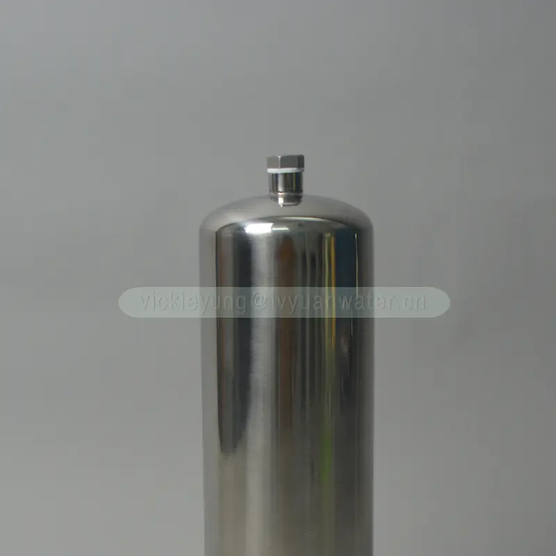 Matt or mirror polished single cartridge 10/20/30/40 inch stainless filter cartridge housing for sediment big water filter