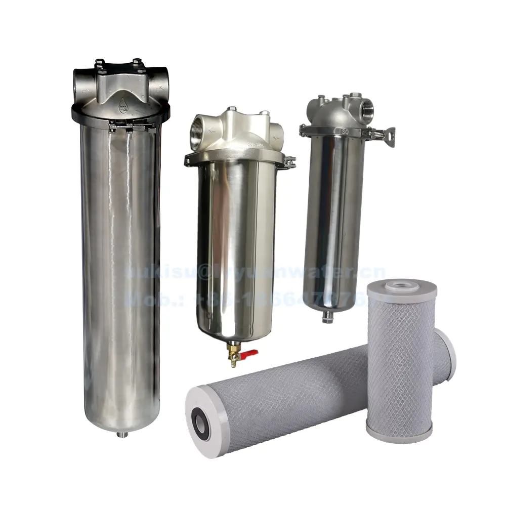 SS 304/316L Stainless Steel Magnetic Single Multi Cartridge Filter Housing for wine oil water treatment unit 10 20 30 40 inch