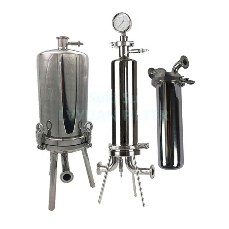 5 10 20 30 inch Large Flow Rate Distilled Alcohol Filter SS Cartridge Filter Housing for chemicals Pharmaceutical beverage