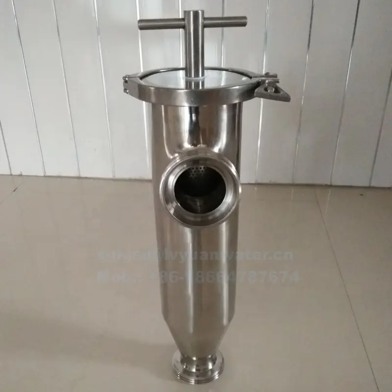 Guangzhou Factory Sanitary Tri-clamp SS 316L 304 Tube stainless steel dairy inline pipe filter housing for milk filter