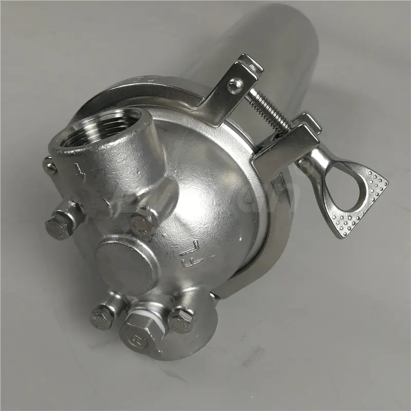 2.5''x10'' 4.5''x20'' SS304/SS316 10 inch SS stainless steel water filter housing for commercial industrial liquid filtration