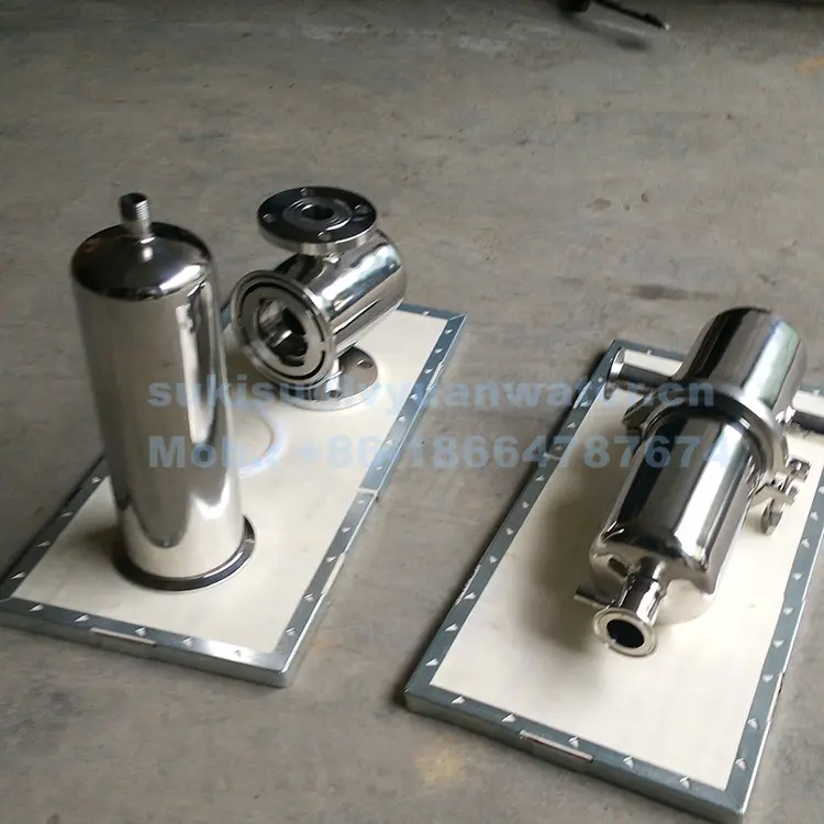 High pressure Industrial 0.1/0.2 micron stainless Steel Sterile Compressed Pipeline Air Filter with housing tank