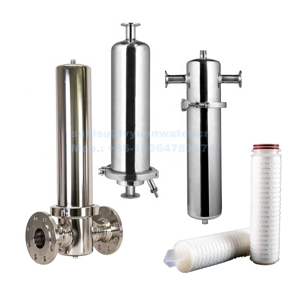 Food Grade SS304 316L Stainless Steel Vacuum Compressed Air Cartridge filter for Medical industrial