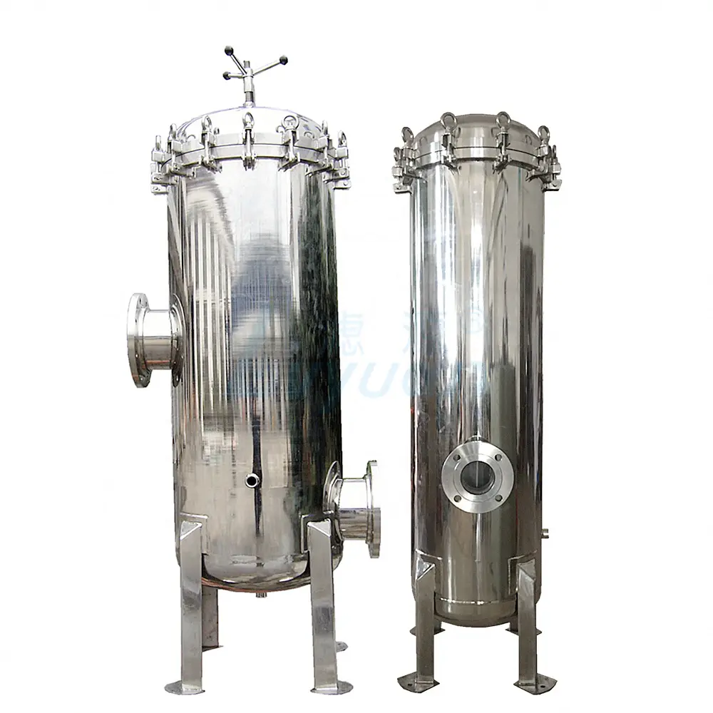 Factory Supply Large Capacity ss304 ss316 Stainless Steel Liquid Cartridge Filter Housing filter water
