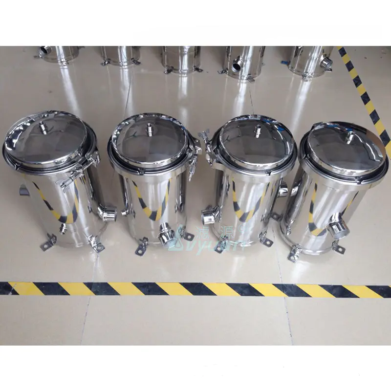 Big flow rate DOE code 1 3 5 7 elements stainless steel 316 ss multi cartridge filter housing for water purification equipment