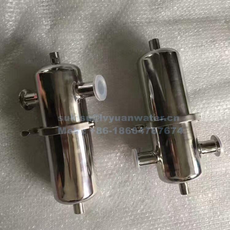 China Manufacture Custom SS 304 316L In-line Stainless Steel Inline filter housing for milk oil gas air water purification