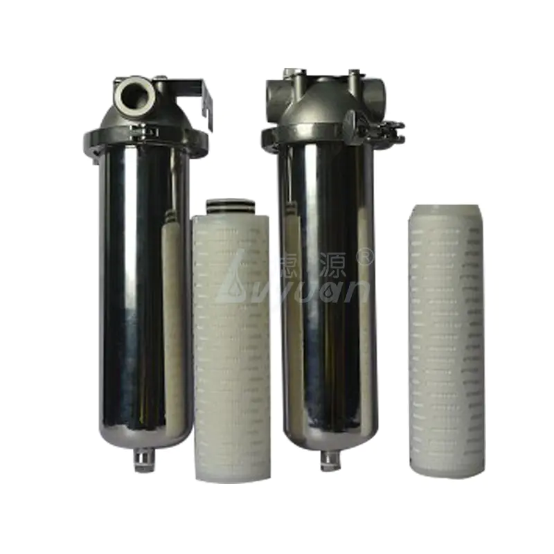 Industrial cylinder stainless steel tank 10 inch water filter housing ss with 222 flat single cartridge filter EPDM