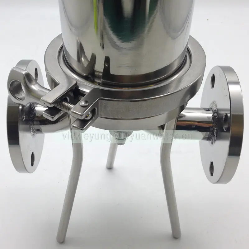 1.5 inch 316L flange connection 5 inch stainless steel wine filter housing