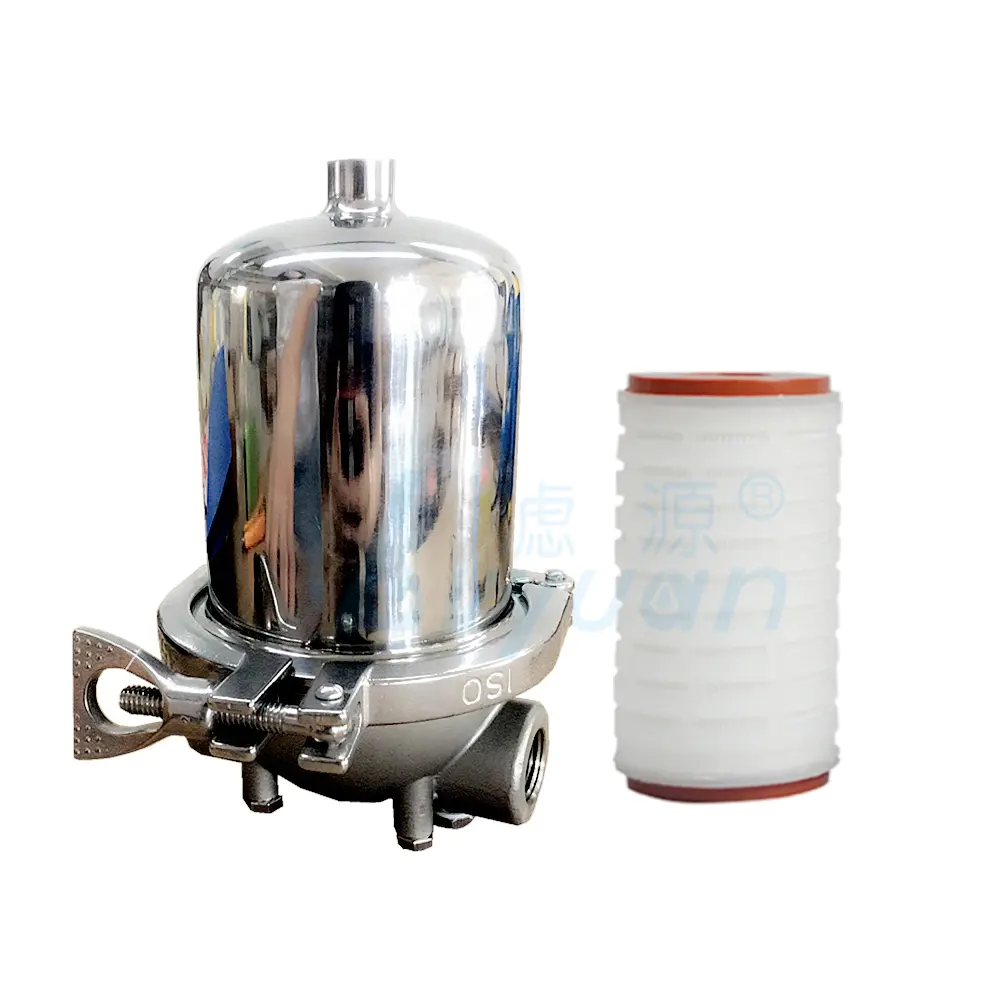 water treatment single cartridge stainless steel water filter housing for food and beverage filtration