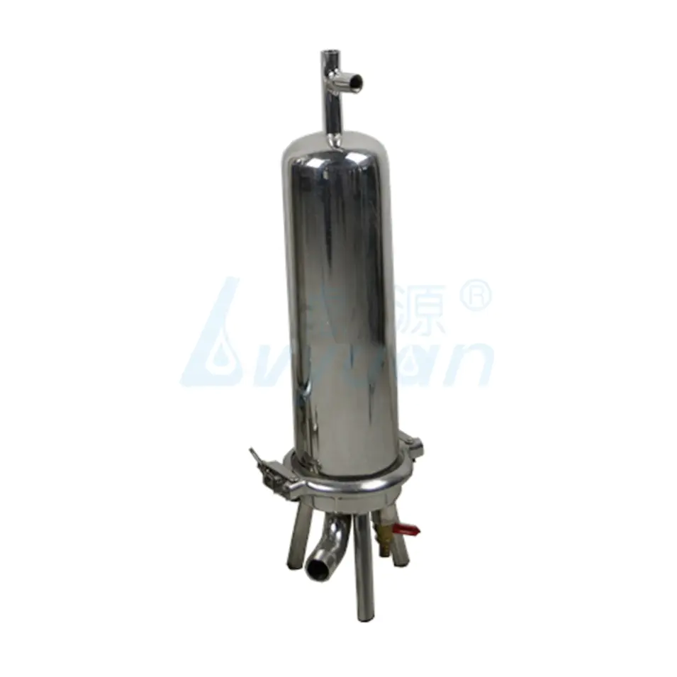 ss 304 316 food grade stainless steel 10'' 20'' filter housing with cartridge filter for water filtration