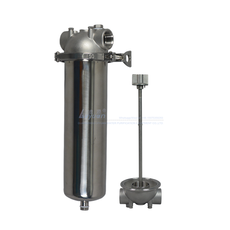 SS stainless steel 304 316L 10 20 30 40 inch single filter housing with 5 micron water single cartridge filter
