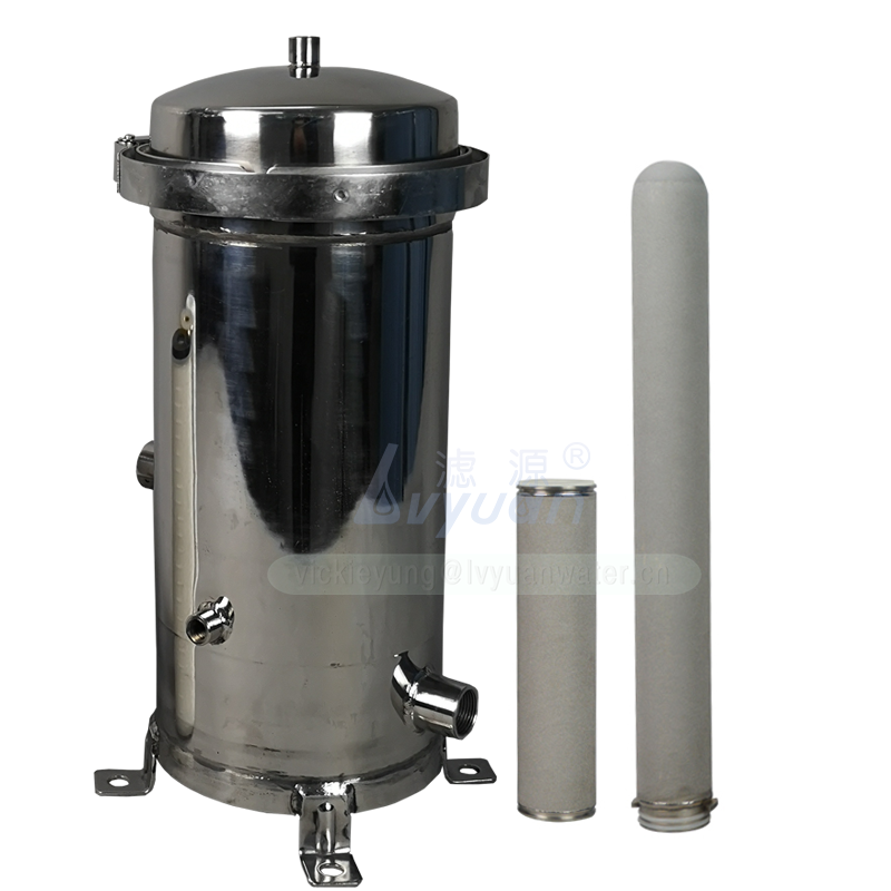 Industrial water purification stainless steel 304 316L water filter housing 10 inch with PP water filter cartridge element