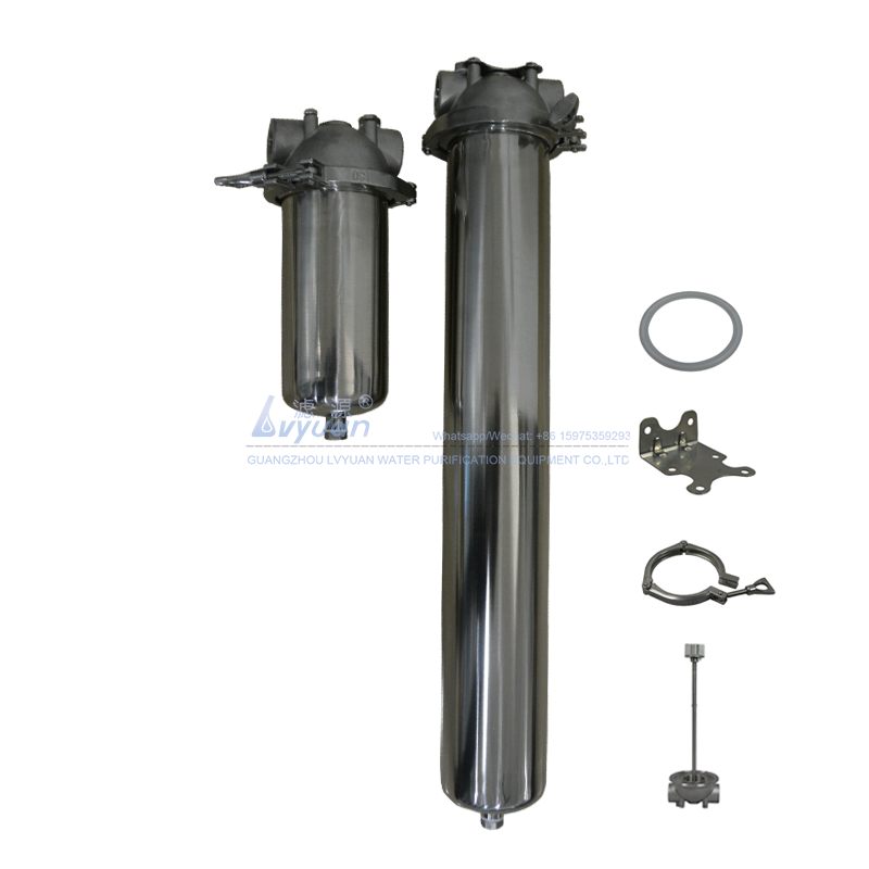 Water purification 1 micron cartridge filter tank 10 20 inch 304 316L sus filter housing with PTFE gasket seal
