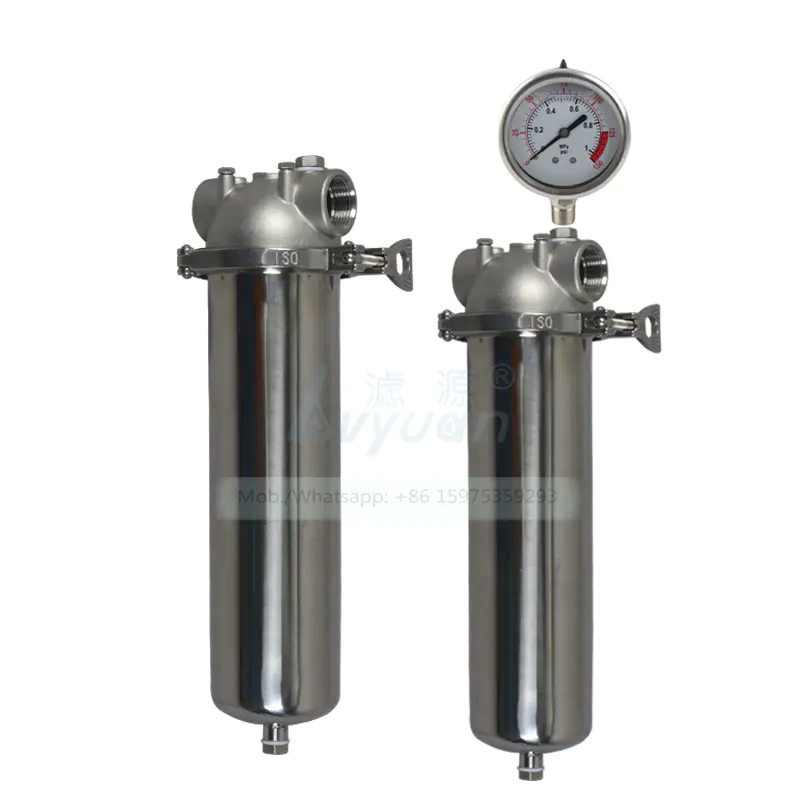 One core 10 inch cartridge type stainless steel material single SS304 water filter housing for pre water filter system