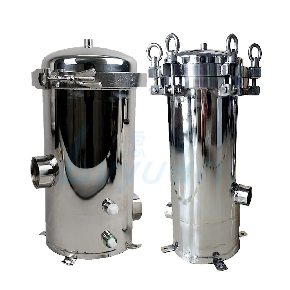 ss304 316 filtro de agua industrial alojamiento para planta de tratamiento de aguas residuales