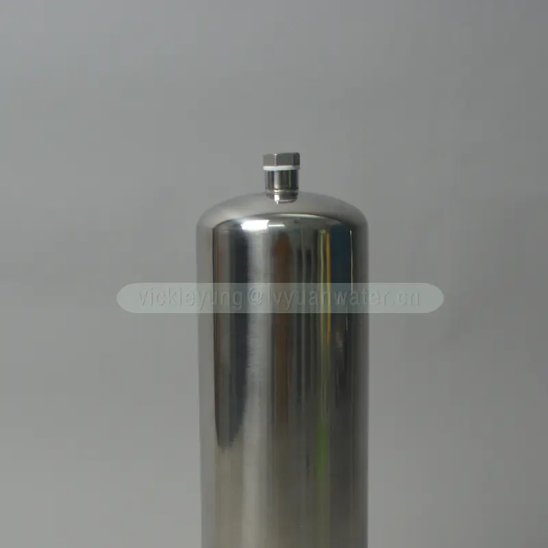 Internal thread 304/316 material stainless steel single filter housing with industrial water purifier cartridge filter 1 micron