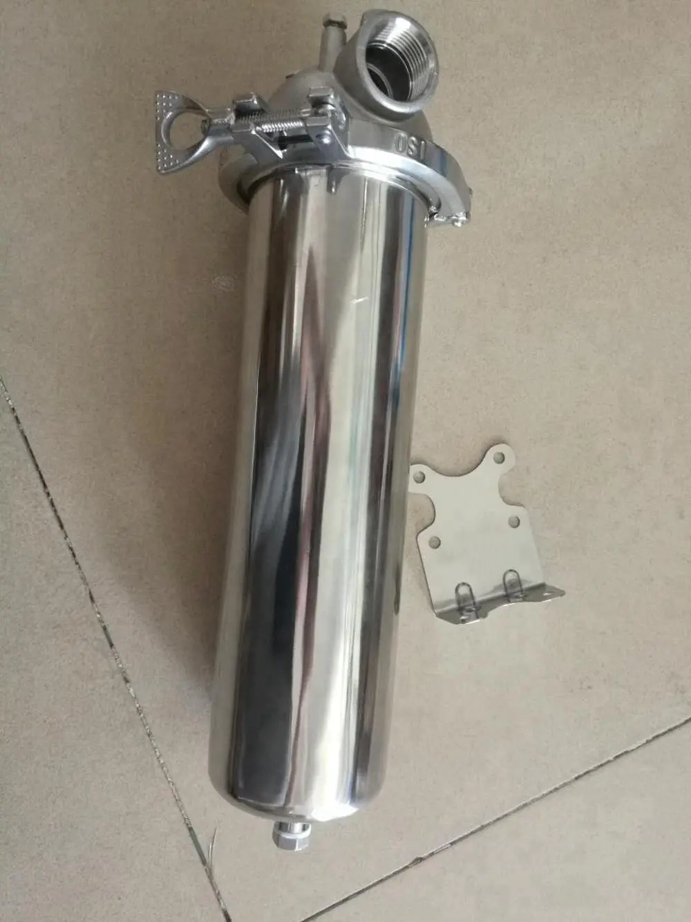 Commercial stainless steel single cartridge water filter housing 10 inch from Guangzhou Manufacturer
