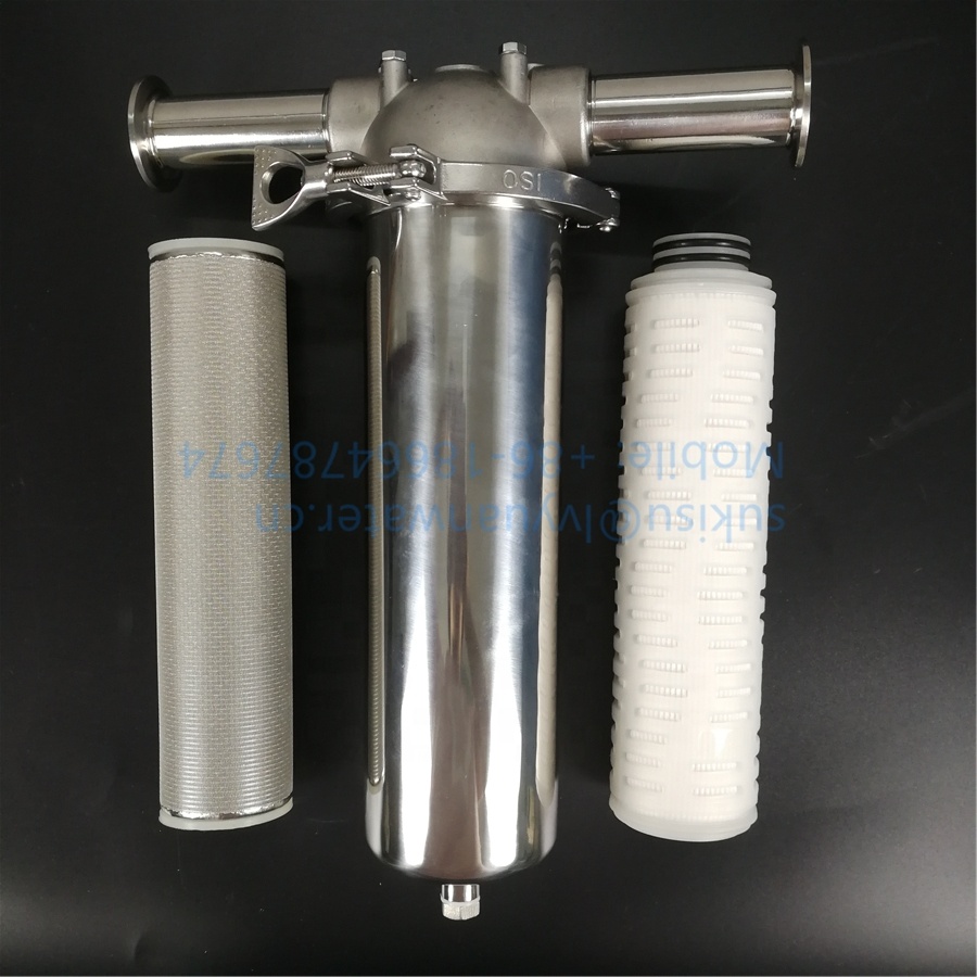 Stainless steel filter with pressure gaUge INV=24084 