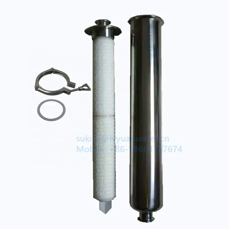 20 10 5 2.5 inch Tri Clamp Stainless Steel Air Filter Housing Vessel with PTFE pleated cartridge