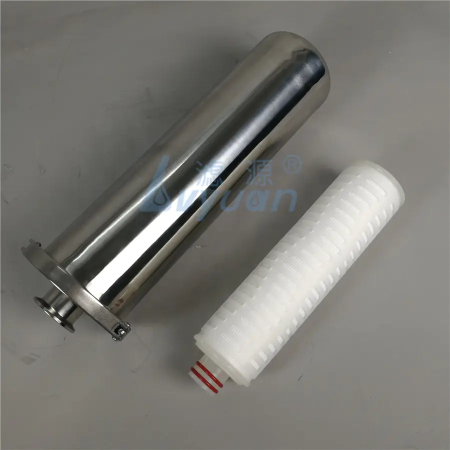 Manufacturer SS 0.2um Pipe-line Compressed Precision Air Filter for Industrial steam gas tube cartridge housing