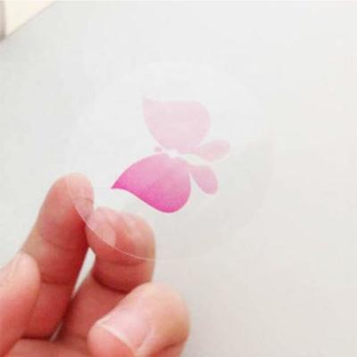 full color custom printing glossy transparent sticker