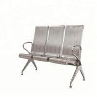 high back stainless steel waiting chair airport chair public waiting bench