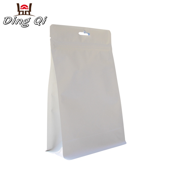 flat bottom ziplock t-shirt plastic packaging bag white