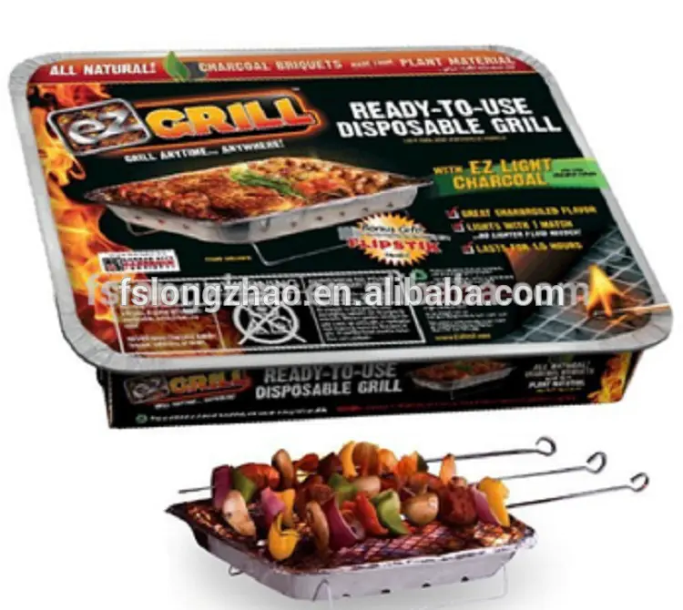 Promotional mini charcoal bbq grills disposable instant aluminium bbq