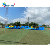 New PVC material inflatable soccer field for sale inflatable soccer field durable football pitch