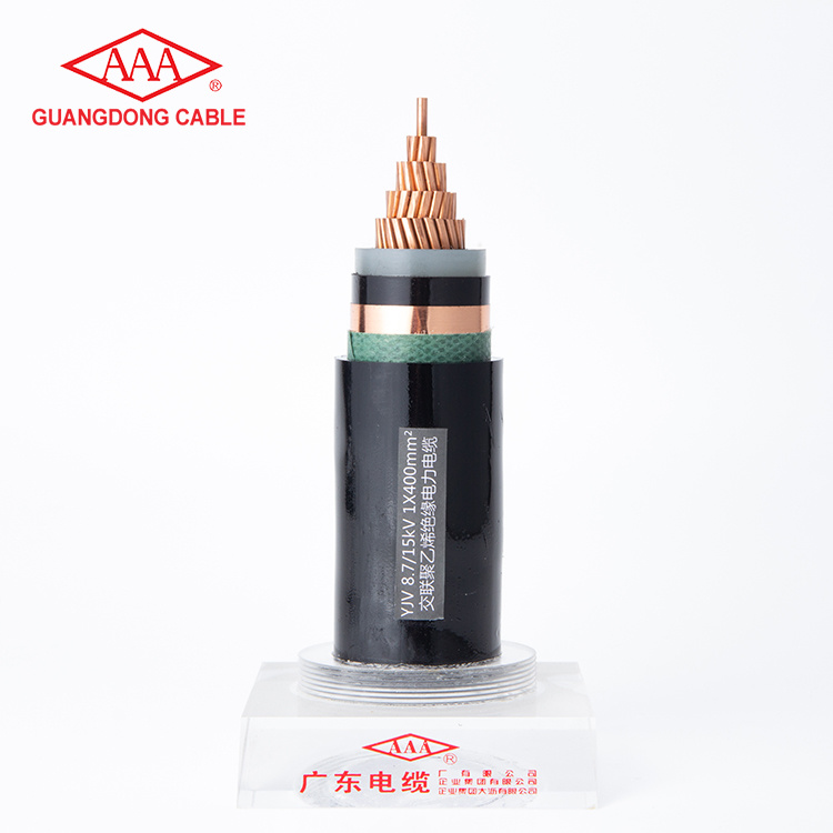 1 Core 1x400mm2 Copper Core Cross-linked Polyethylene Insulated PVC Sheathed PowerCable