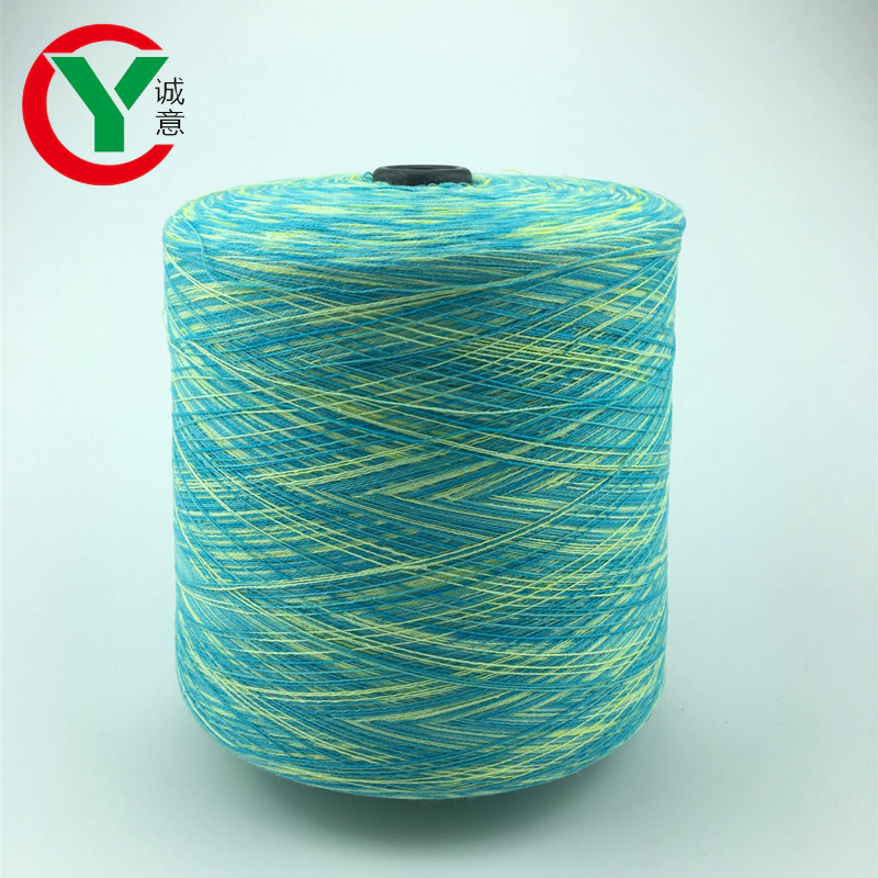 100% gradient cotton yarn for machine weave T-shirt / space dye pattern knitting yarns cotton