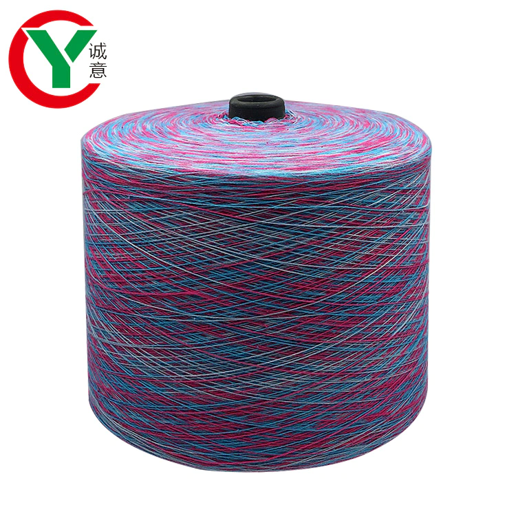 Factory direct sales 30s/2 100%cotton space dyed yarn for knitting