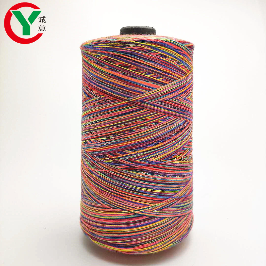 100% polyester 2/20s colorfulspace dyed yarn for weaving