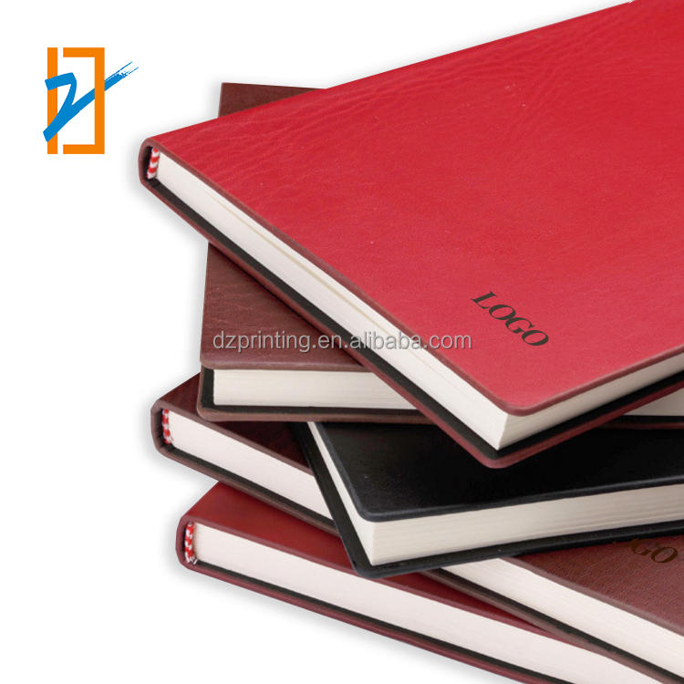 product-High-end Business DIY Logo Retro Custom Stationery Deluxe Edition PU Dot Grid Notebook-Dezhe-1