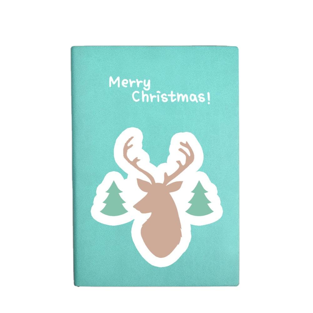 product-Dezheng-Custom Logo Christmas Coloring Leather A5 Size Notebook Diary Note Kids Soft Cover B-1