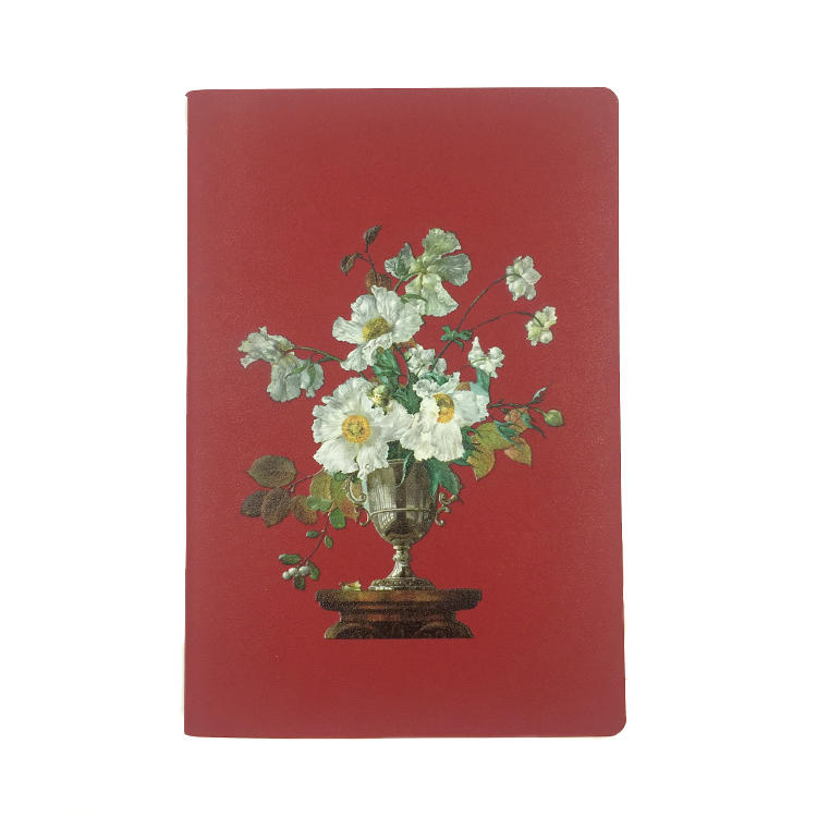product-Custom Logo Red Cover 112 Lined Pages A5 Pu Leather Notebook-Dezheng-img-1