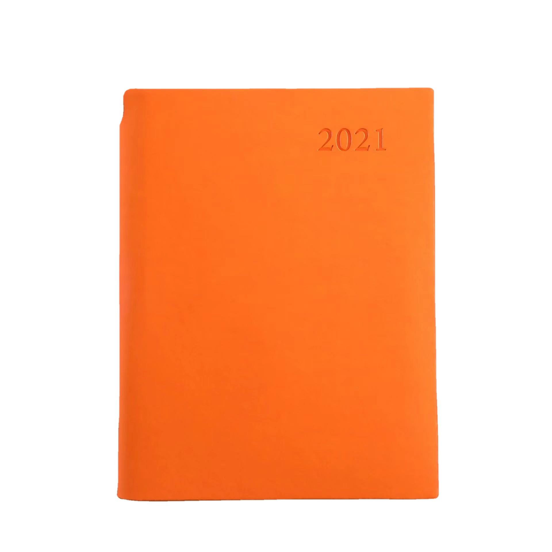 product-Dezheng-2021 New Year Diary Simple Office Use Beautiful Lined PU Notebook Soft Cover Paperba-1