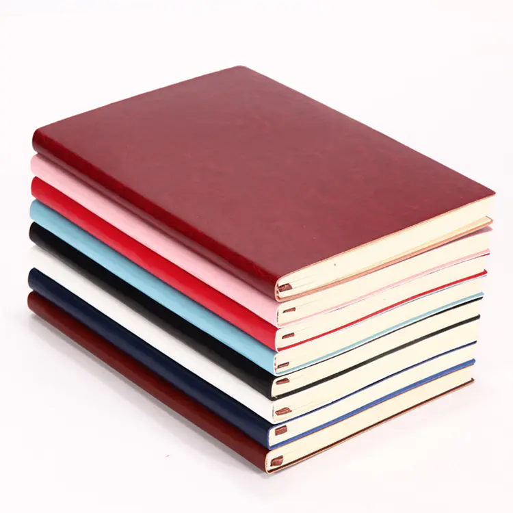 Custom A5 Soft Cover Thin Pu Leather Notebook Planner With Personalized Pages,custom logo