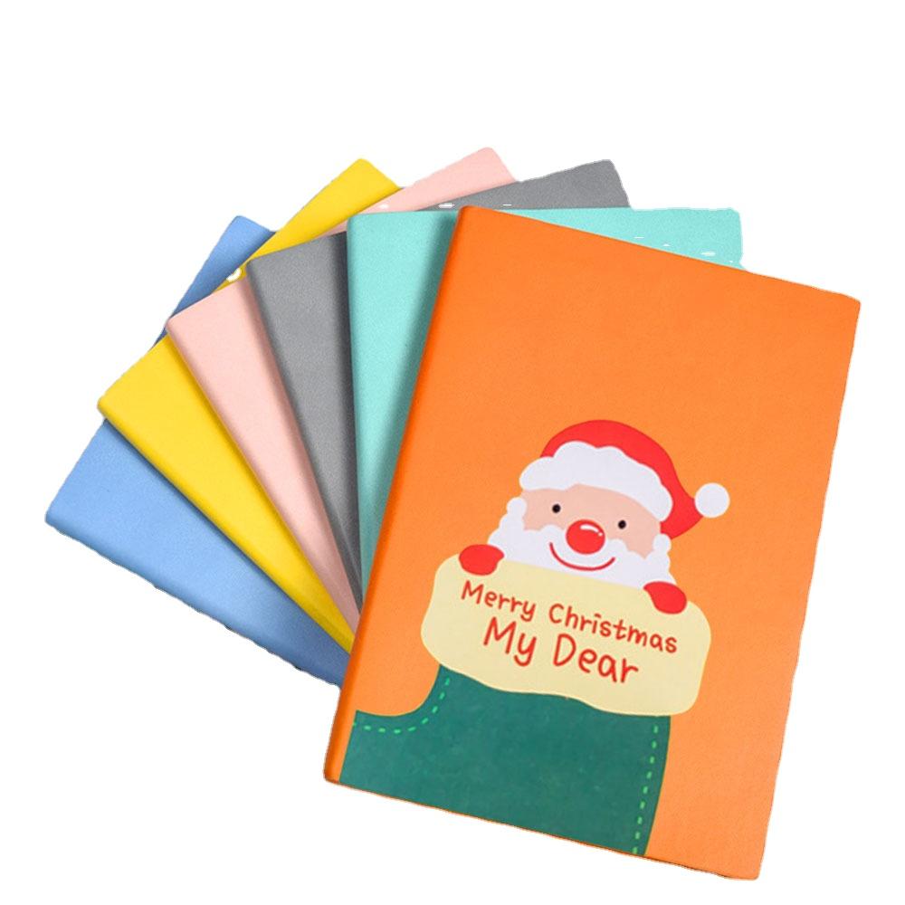 product-Dezheng-Customizable Christmas Coloring Book Soft Stitched PU Leather Cover Planners Noteboo-1