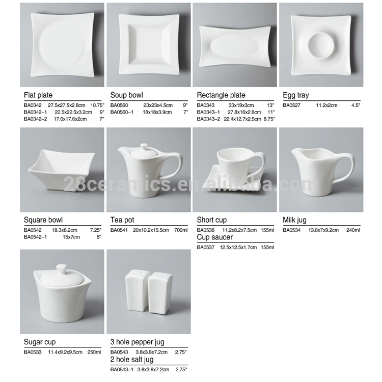 Dinnerware sets wholesale hotel super white restaurant dinner set microwave oven safe ceramic dinner set dinnerware