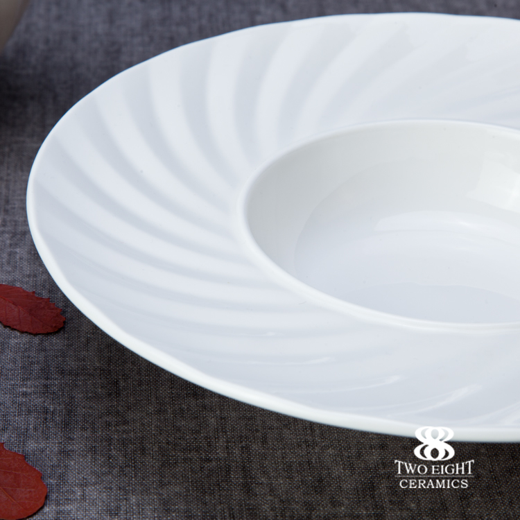 Wholesale dining plate set white, hotel & restaurant table ware