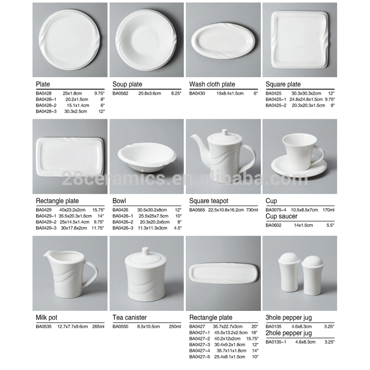 Durable Ceramic Wholesale tea cups saucers set for dining hall