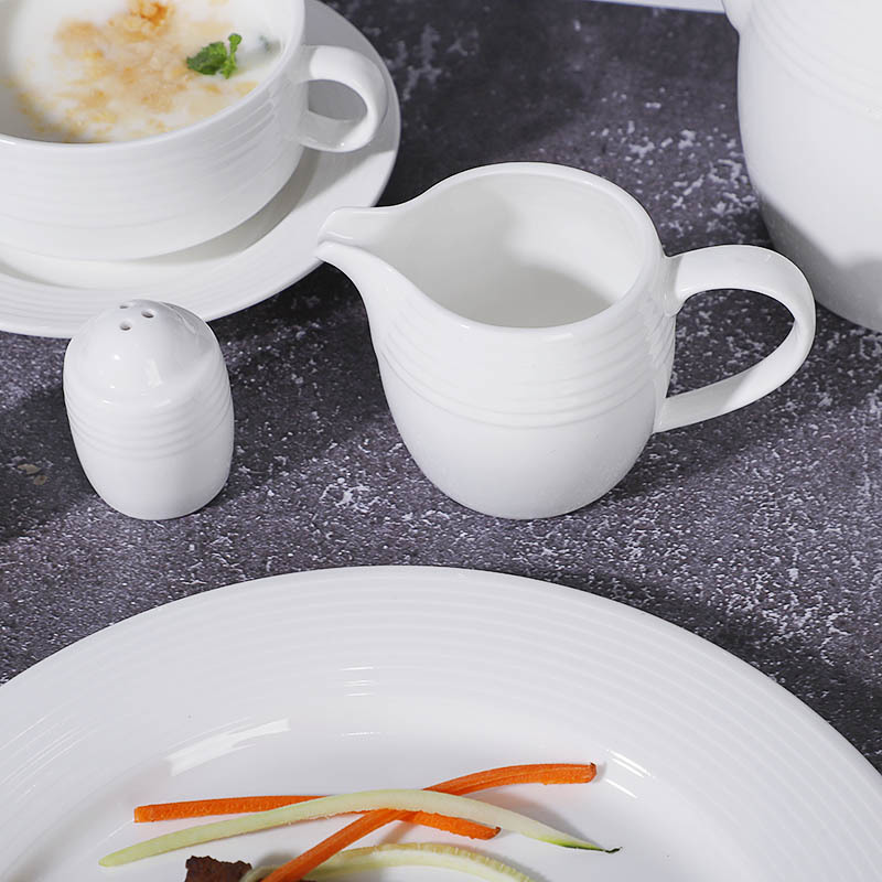 Grace Designs Ceramic Dinnerware Set, Banquet Porcelain Tableware Set Dinnerware, White White Dinnerware Set#