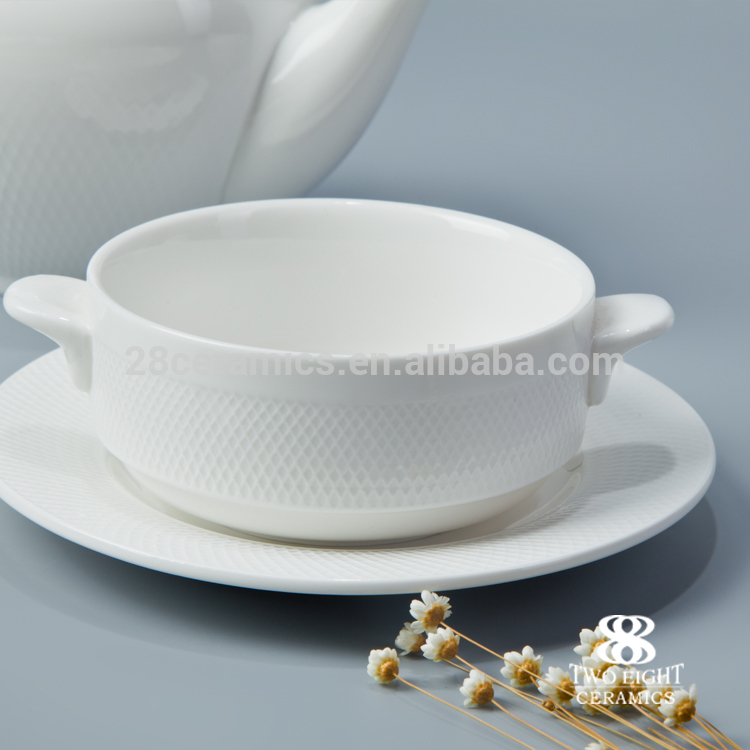Hot style hotel & restaurant used crockery tableware elegant fine porcelain dinner set