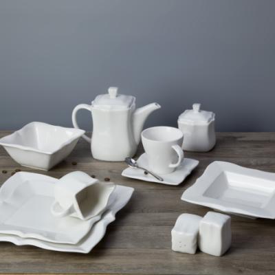 Fancy hotel and restaurant ceramic tableware set