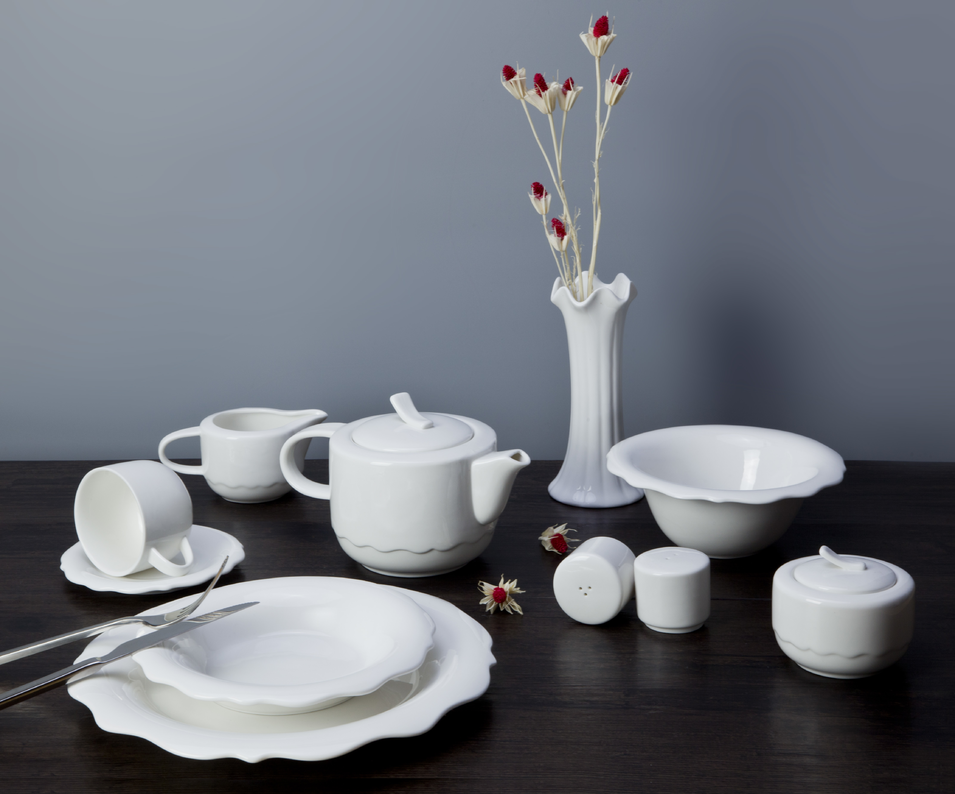 elegant dinnerware white porcleian tableware hotel restaurant dinning table set