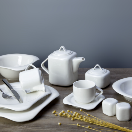 Factory price ceramic ware china porcelain square dinnerware sets