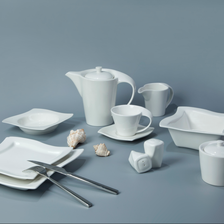 Square shape ceramic dinner set windmill design 8