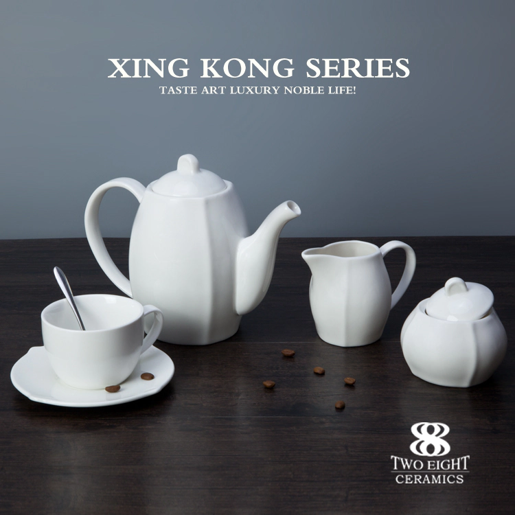 Ceramic supplier modern style white china porcelain dinnerware set